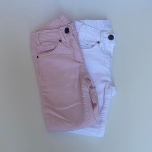 Two pairs JCREW Girls Sz 7 stretchy jeans 5 pocket